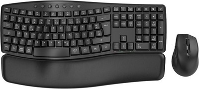 SABLUTE Kabellose Tastatur und Maus Set, 30 dB leise, ergonomische Tastatur mit