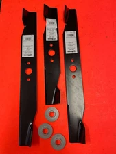Set/3 54" Hi Lift Blades for Simplicity 1687016 1687017 with bushing adapters