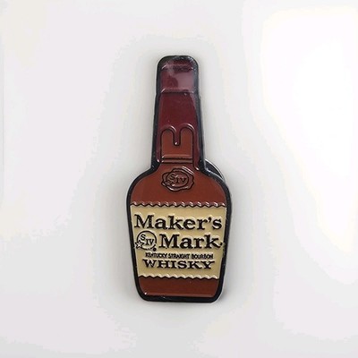 Makers Mark Bourbon Whiskey Bottle Enamel Lapel Hat Pin Collectible New Sealed