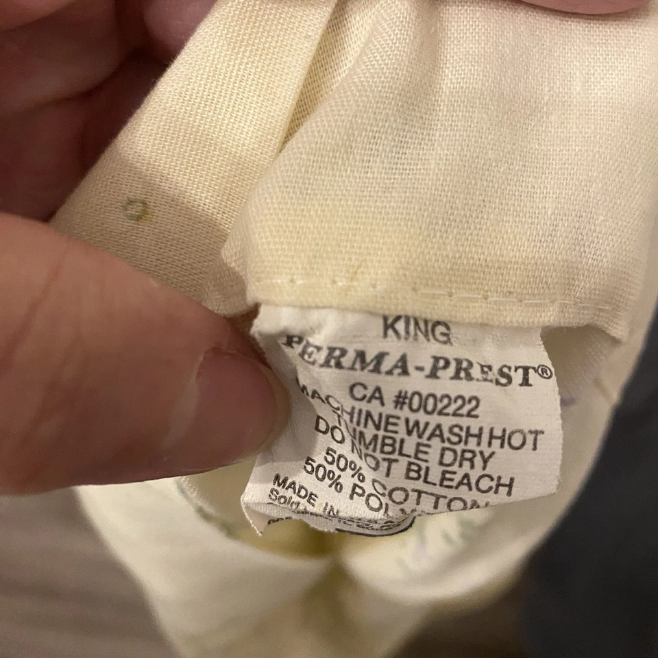 Par de fundas de almohada vintage Sears&Roebuck Perma-Prest tamaño king  Foto 4 de 4