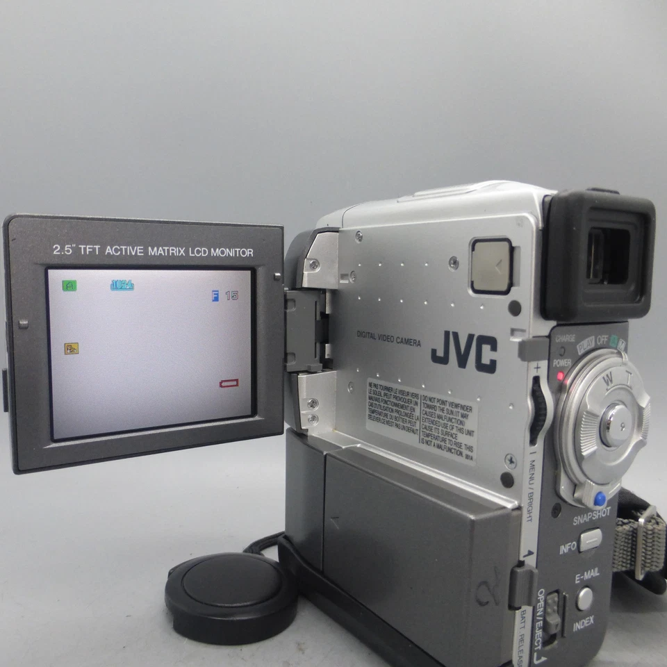 JVC GR-DVX707EK Handheld MiniDV Camcorder Silver Tested - Image 4 of 4