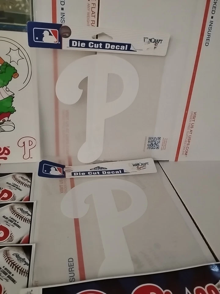 Lot Of 13 Philadelphia Phillies Logo - Die Cut Vinyl Sticker/Decals MLB T6#3 - Image 3 of 4