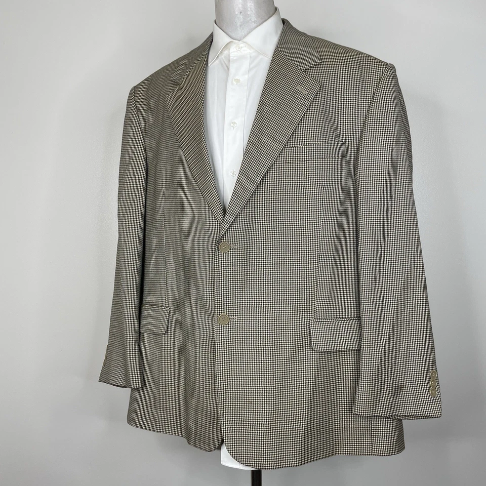 Abrigo deportivo Alexander Lloyd para hombre 52R multicolor pata de gallo poliéster dos botones Foto 3 de 4