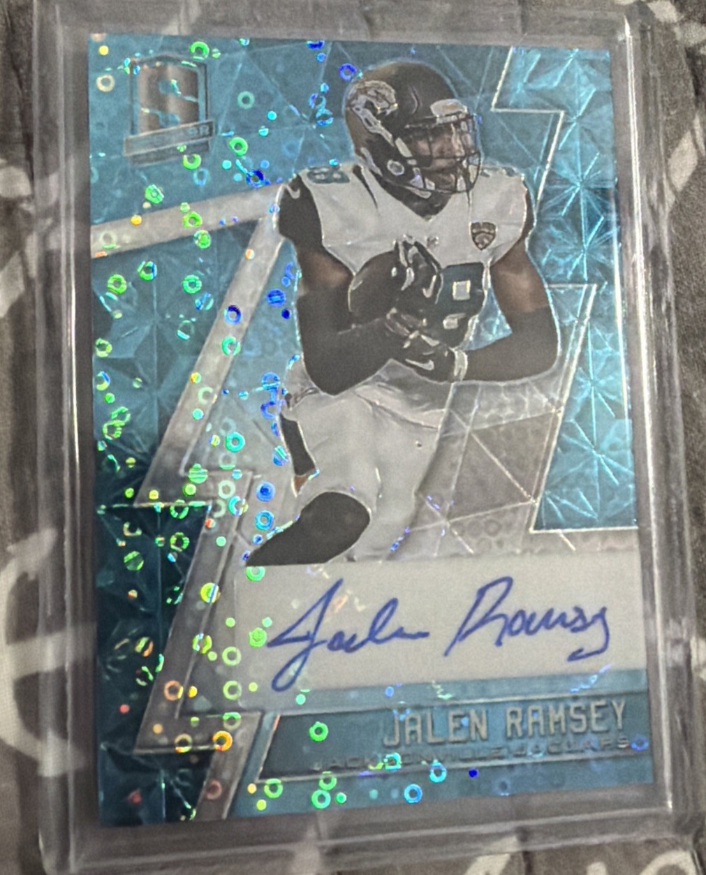 Jalen Ramsey Panini Spectra #234 Autograph-Neon Blue