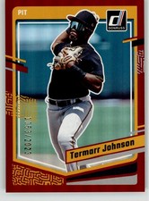 Termarr Johnson 2023 Donruss Holo Red 142 #/2023 Pittsburgh Pirates