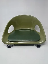 Vtg MCM Cosco Household Products Child/Toddler Chair Booster Seat Retro Green