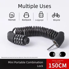 Portable Heavy Duty Cable Lock Bike and Motorcycle with 5 Digit Combination