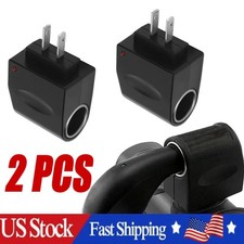 2pcs 110V-240V AC Plug To 12V DC Car Cigarette Lighter Converter Socket Adapter