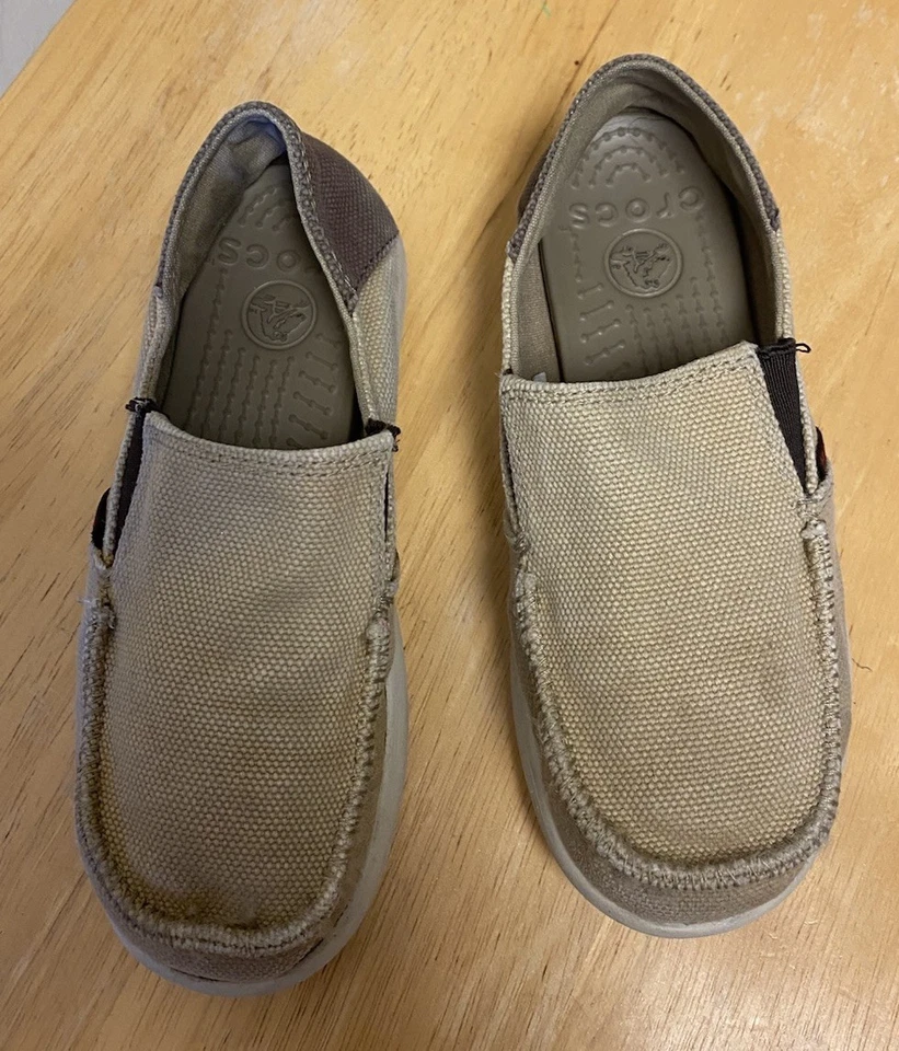 Mocasines sin cordones de cocodrilo para niños suela superior de goma de lona (J1) Foto 4 de 4