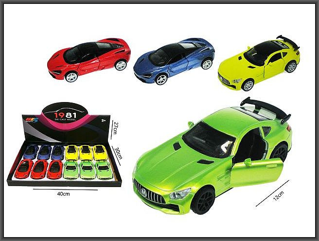 5902447048223 Auto sportowe 12 см святило и дверь 4-колоры 2-rodzaje HIPO 3490₽