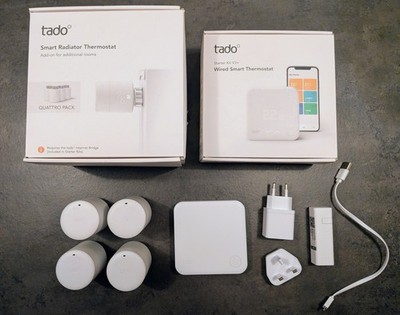 tado Wired Smart Thermostat Starter Kit V3+ inkl. Quattro Pack
