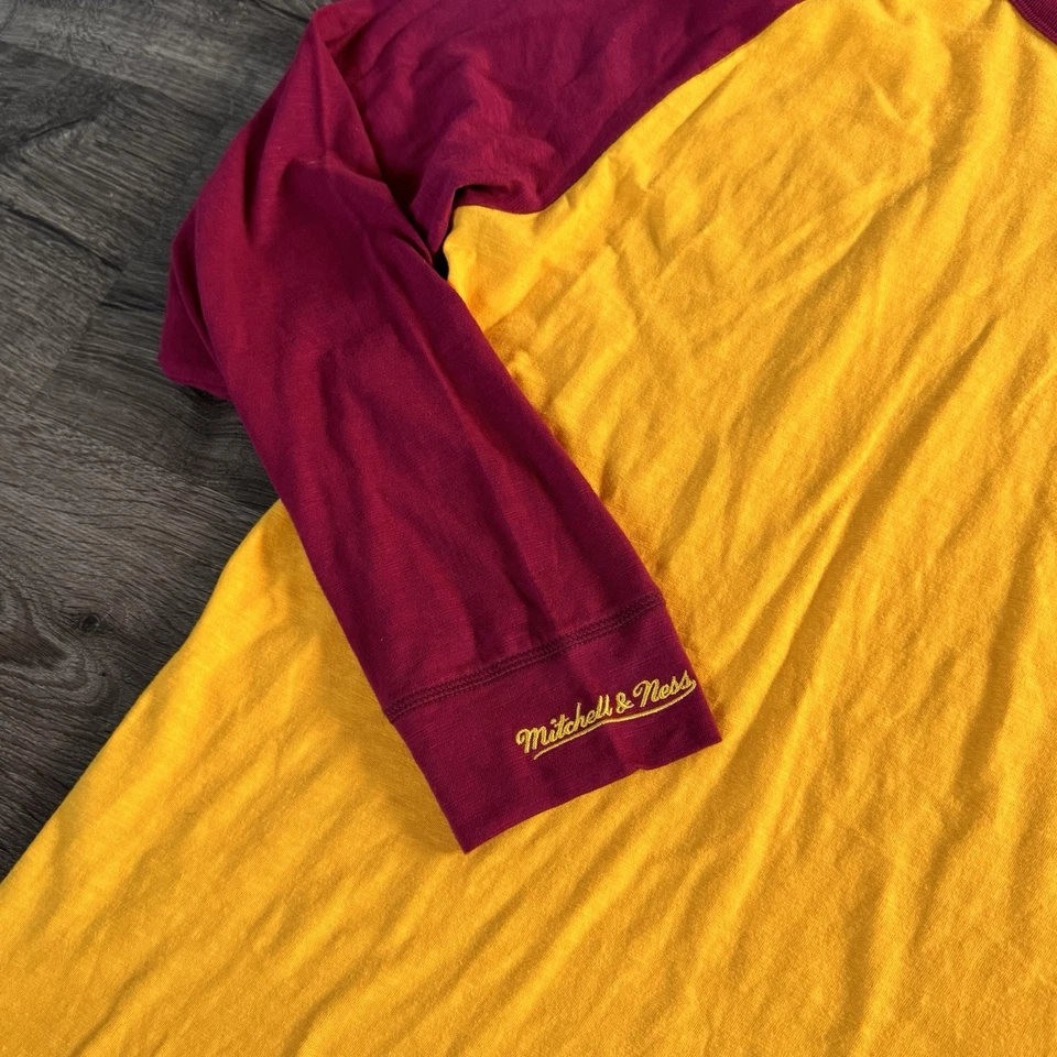 Mitchell & Ness Arizona State Sun Devils Long Sleeve T Shirt Red Yellow Men’s L - Image 4 of 4