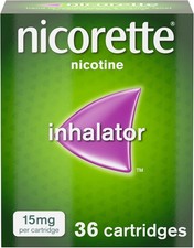 Nicorette 15mg Inhalator Refills 36 Cartridges | Nicotine Replacement