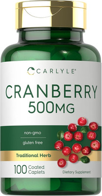 Cranberry Pills 500Mg 100 Caplets Non-Gmo, Gluten Free Supplement for Women & Me