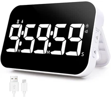 Kitchen Digital Timer, Rechargeable Magnetic Timers with White Timer
