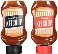 Whataburger Ketchup Variety Pack- 1 Spicy and 1 Fancy Ketchup - 20oz Bottle ea.