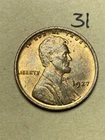1927 (P) LINCOLN WHEAT CENT, AU (ALMOST UNCIRCULATED) CONDITION, #31