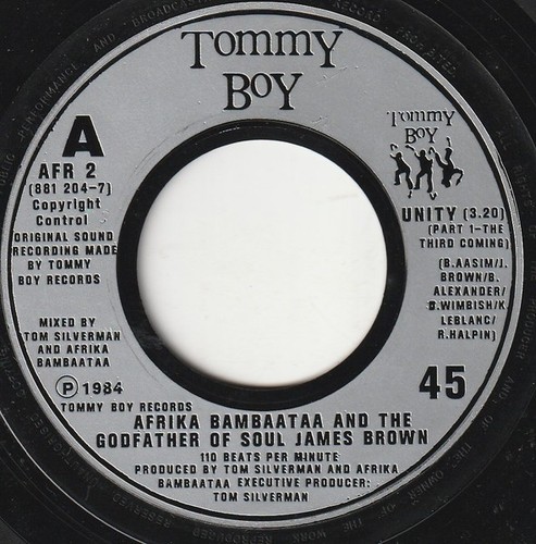 Afrika Bambaataa - Unity - Used Vinyl Record 7 - Q5870z - Foto 2 di 2