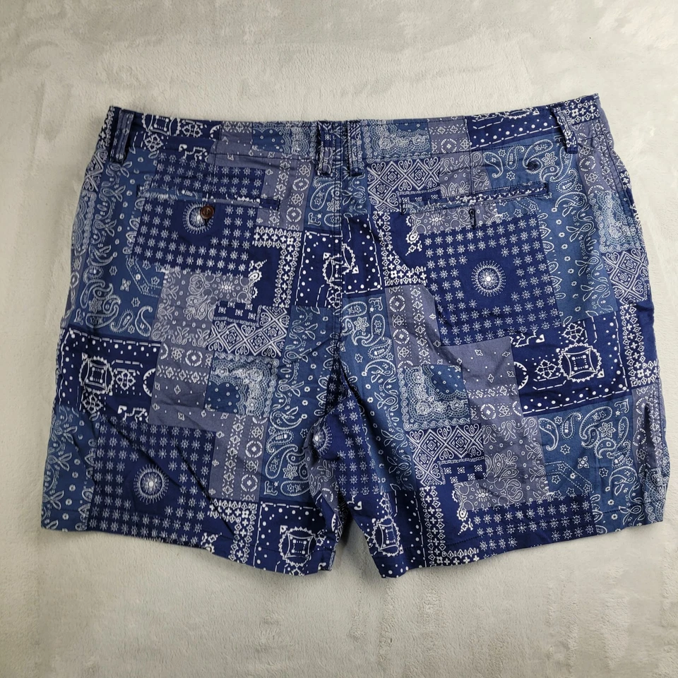 Pantalones Cortos Lucky Brand Azul Bandana Frente Plano 7" Para Hombre 40 Foto 2 de 4