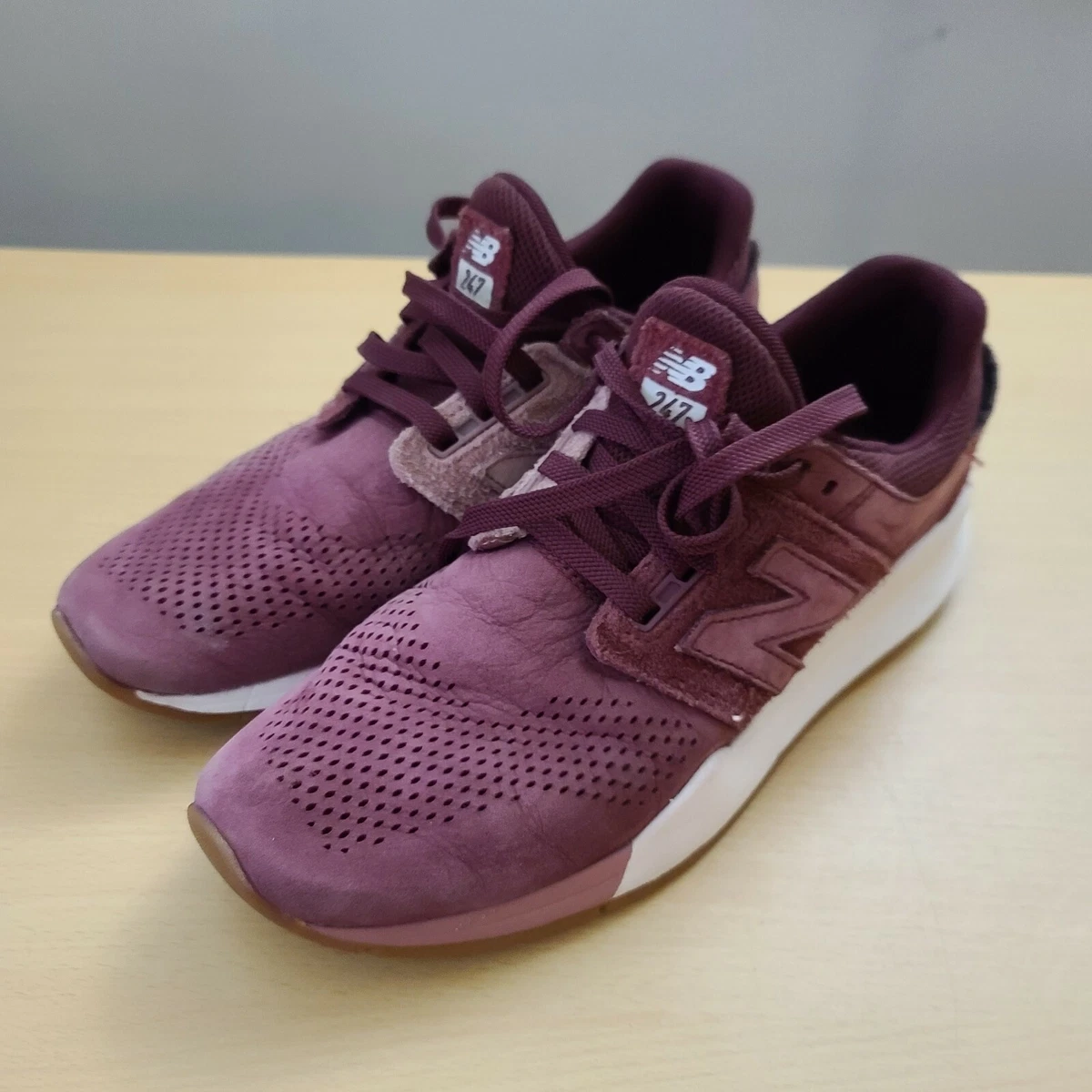 New Balance 247 WS247STB Size 8.5 B Womens Burgundy Casual Lifestyle Shoes