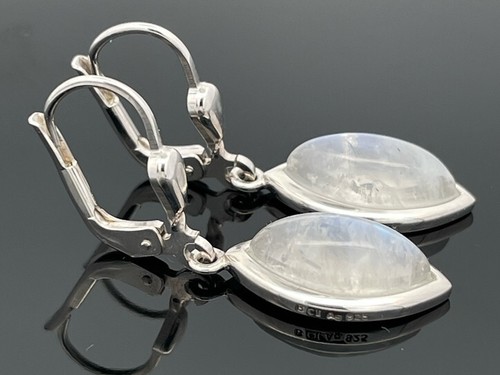 SCHMUCKJAGD OHRHÄNGER AUS 925/-SILBER RHOD. MIT RAINBOW MONDSTEIN SILBERZEIT