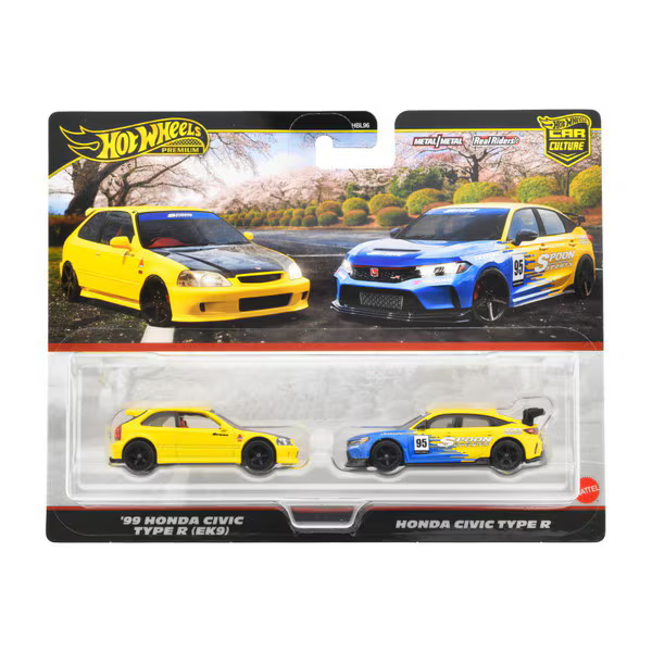 HOT WHEELS Premium Car Culture Honda 2 pack '99 Civic Type R (EK9