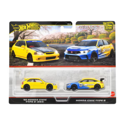 HOT WHEELS Premium Car Culture Honda 2 pack '99 Civic Type R (EK9