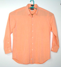 Peter Millar Mens XL Perfect Pinpoint Dress Shirt Peach Button Down Long Sleeve