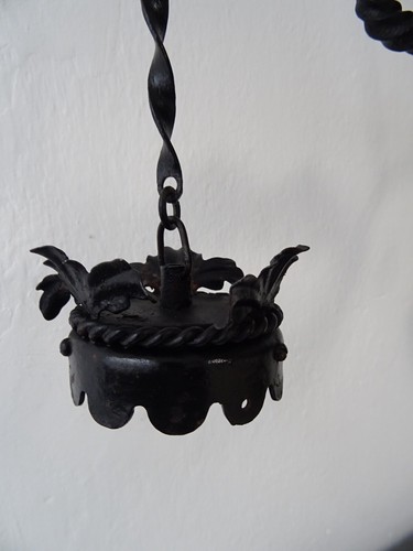 Huge French Wrought Iron Gothic Dragon, Medieval Chandelier, circa 1900 - Picture 10 of 12