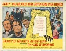 Guns of Navarone ORIGINAL US Lobby Title Card Stanley Baker Gregory Peck 1966RR