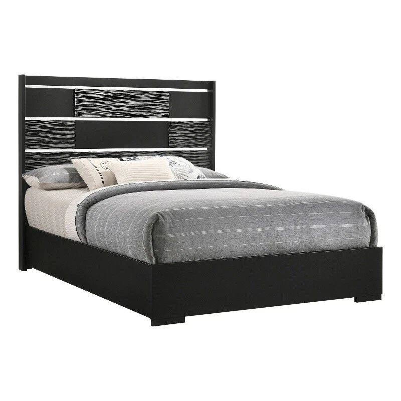 White headboard with black trim deals