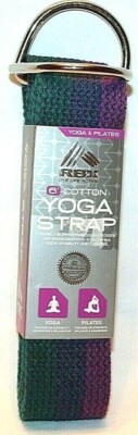 RBX Live Life Active 6' Cotton Yoga Strap   Multi Color