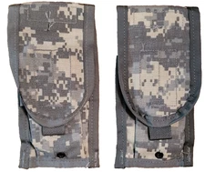 2 MOLLE ACU UCP Double Magazine 2-Magazine  Pouches Used Excellent Condition