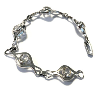 Silberarmband Bergkristall Theodor Klotz 925 er Silber Armband 18,5 cm Teka