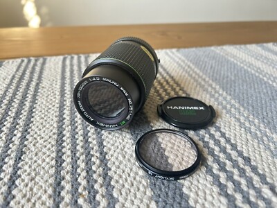 Vintage Hanimex Auto Zoom 75-150mm 1:4.5 Macro Kamera Objektiv + Frontkappe MD Mount