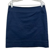 Talbots Womens A Line Skirt Lined Above Knee Back Zip Navy Blue Size 8
