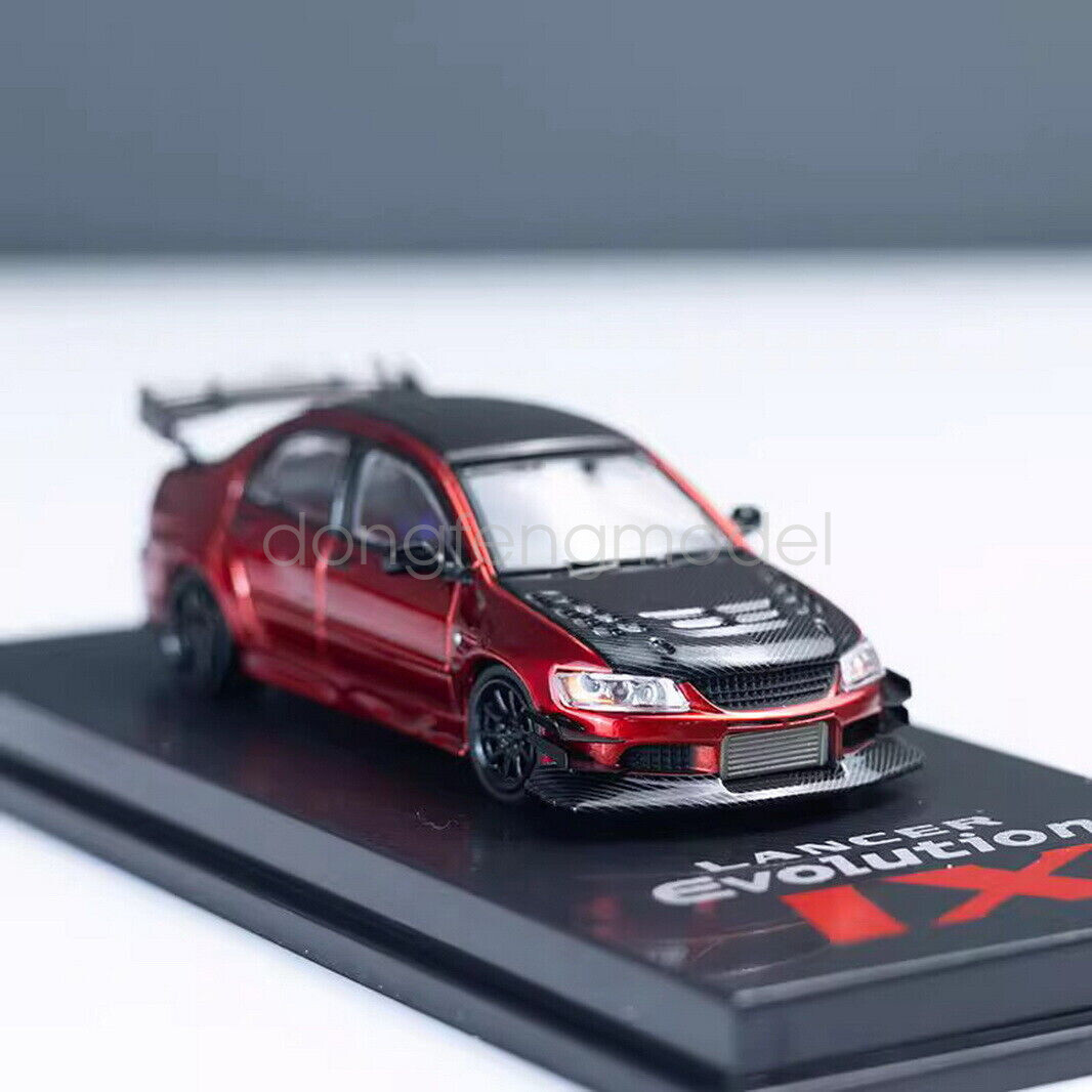 CM 1/64 Scale For Mitsubishi Lancer EVO IX 9 Red/Black Diecast