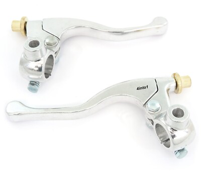Honda GP Lever Perch Set W/ Mirror Mounts - Clutch + Drum Brake - Chrome - 7/8 - Foto 10