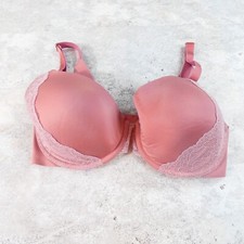 Soma Bra Women 34DD Smoky Pink Underwire Vanishing Back Full Coverage Lace Trim