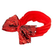 JoJo Siwa Red to Silver Reverse Sequin Christmas Holiday Hair Headband