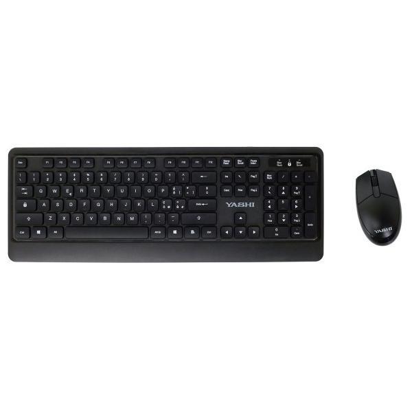 MY537  Yashi Professional Multimedia Soft Keyboard & Mouse Wireless KIT Black -