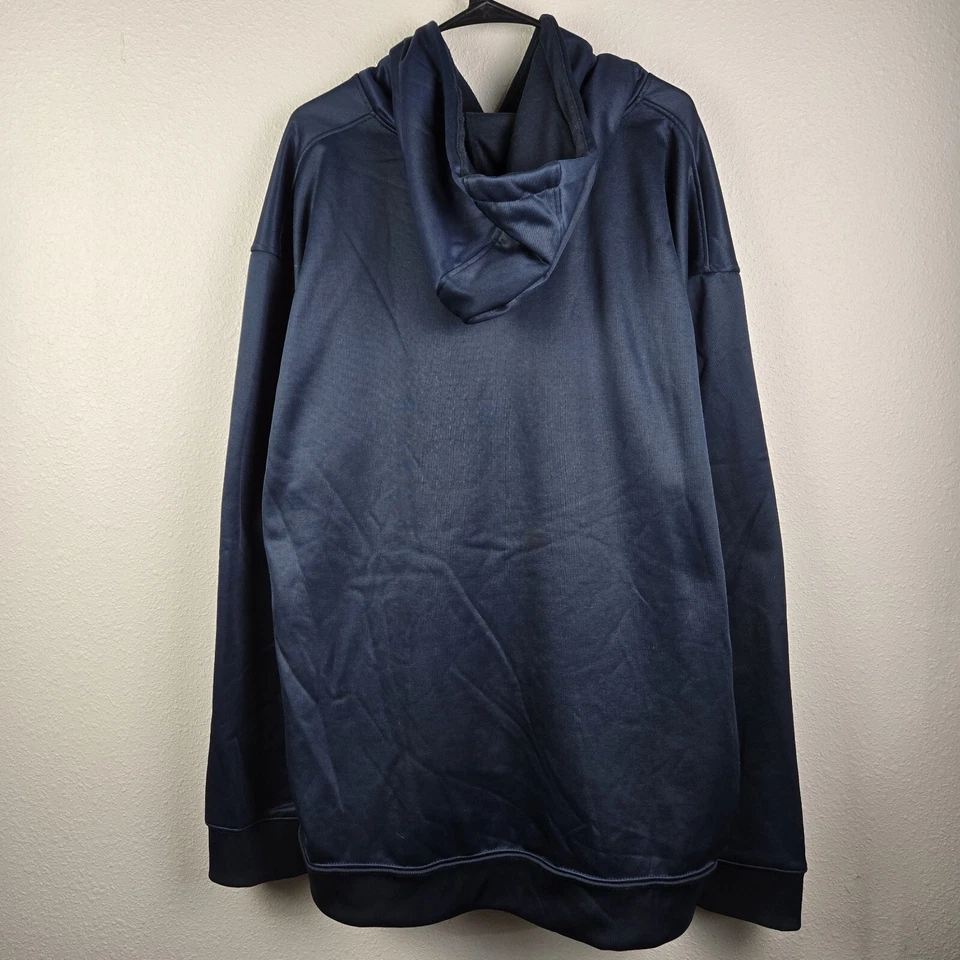 Pulôver masculino 3XL Oakley com capuz logotipo central gola redonda azul essencial Y2K - Imagem 3 de 4