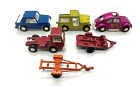 Vintage Lot of 6 Tootsietoy Vehicles Cars Trucks Trailers 1959-1970 Rat Rod