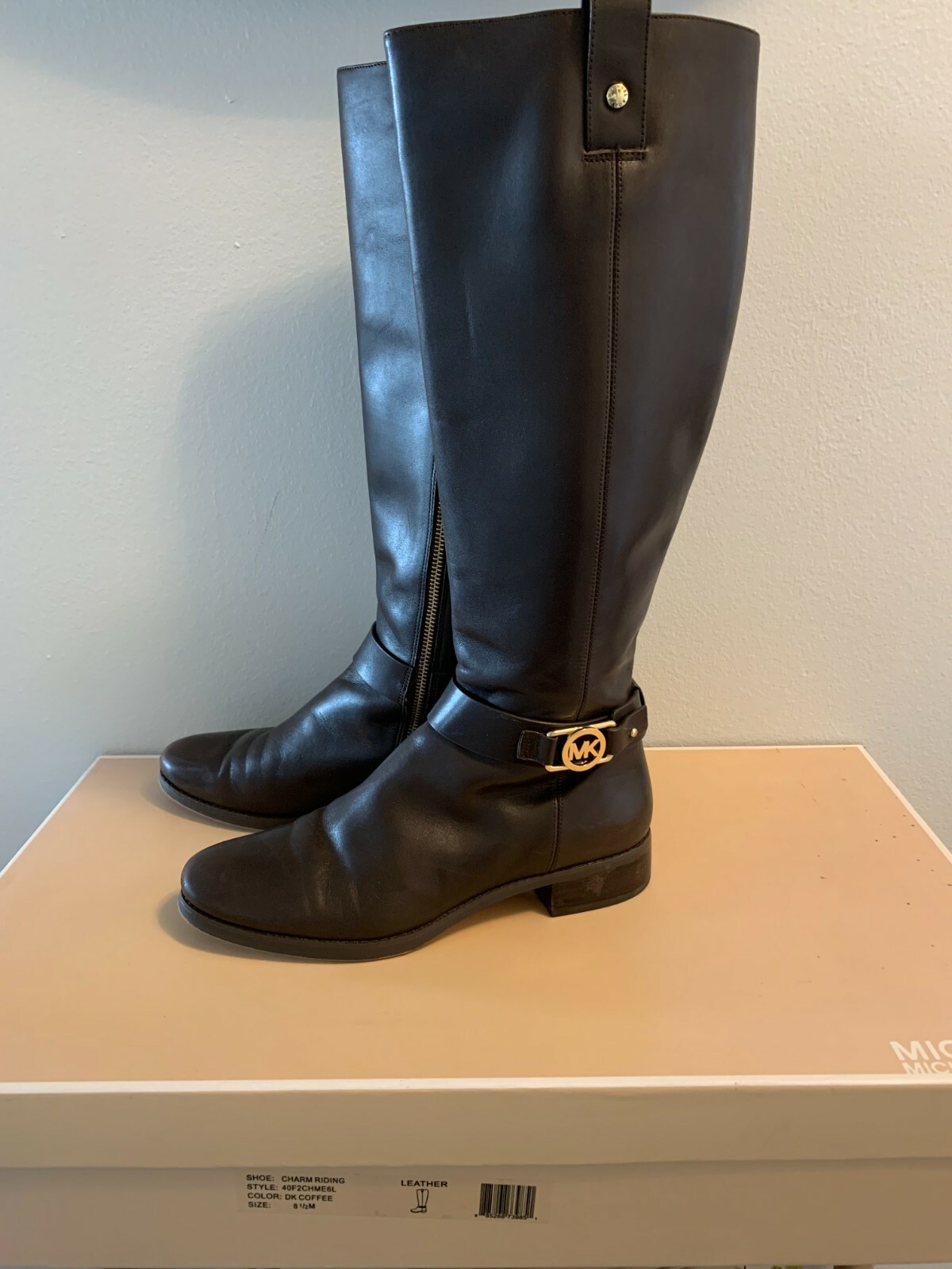 michael kors charm riding boots