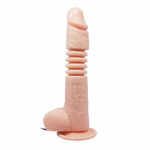 realGOOS® fallo vibratore realistico rotante up & down con ventosa e testicoli - Foto 8 di 14
