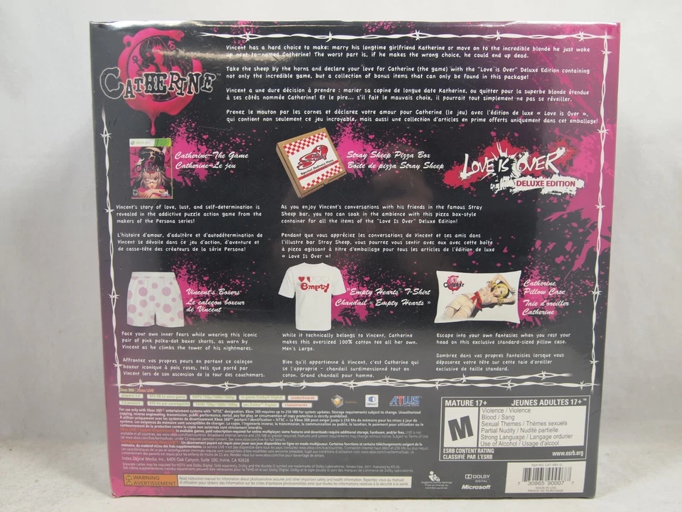 Catherine "Love is Over" Deluxe Edition (Microsoft Xbox 360) Brand New Sealed - Image 2 of 4