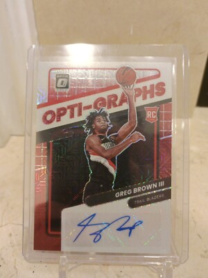 2021-22 Panini Donruss Optic Greg Brown III Opti Graphs Red Choice (0123)
