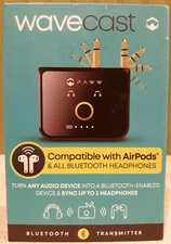 WaveCast Portable Bluetooth Audio Transmitter - Compatible with AirPods - 5.0