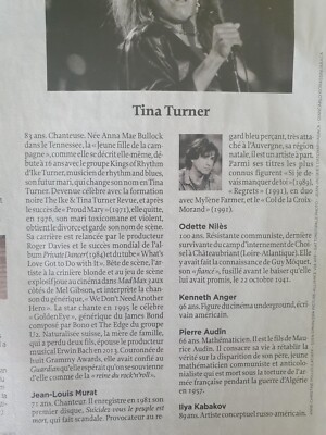 2063 - MYLENE FARMER - PRESSEARTIKEL - LE POINT - 01.06.2023 GANZE SEITE