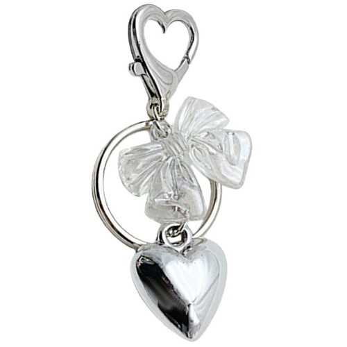 Stylish Heart Bowknot Pendant Keychain Charm Bag Decoration Keyrings Accessory - 第 10/10 張圖片